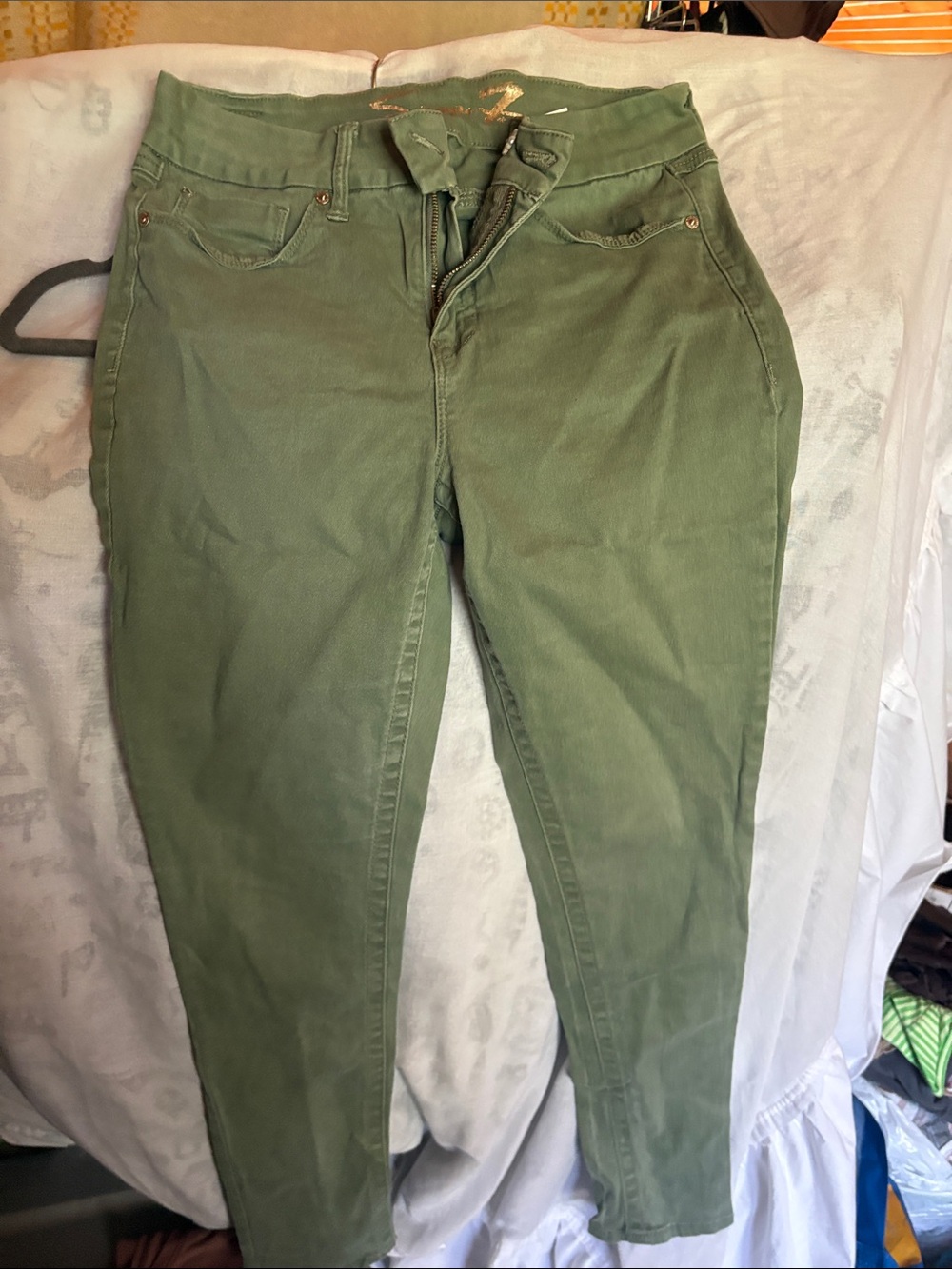 Seven7 Olive Green High-Rise Jeggings